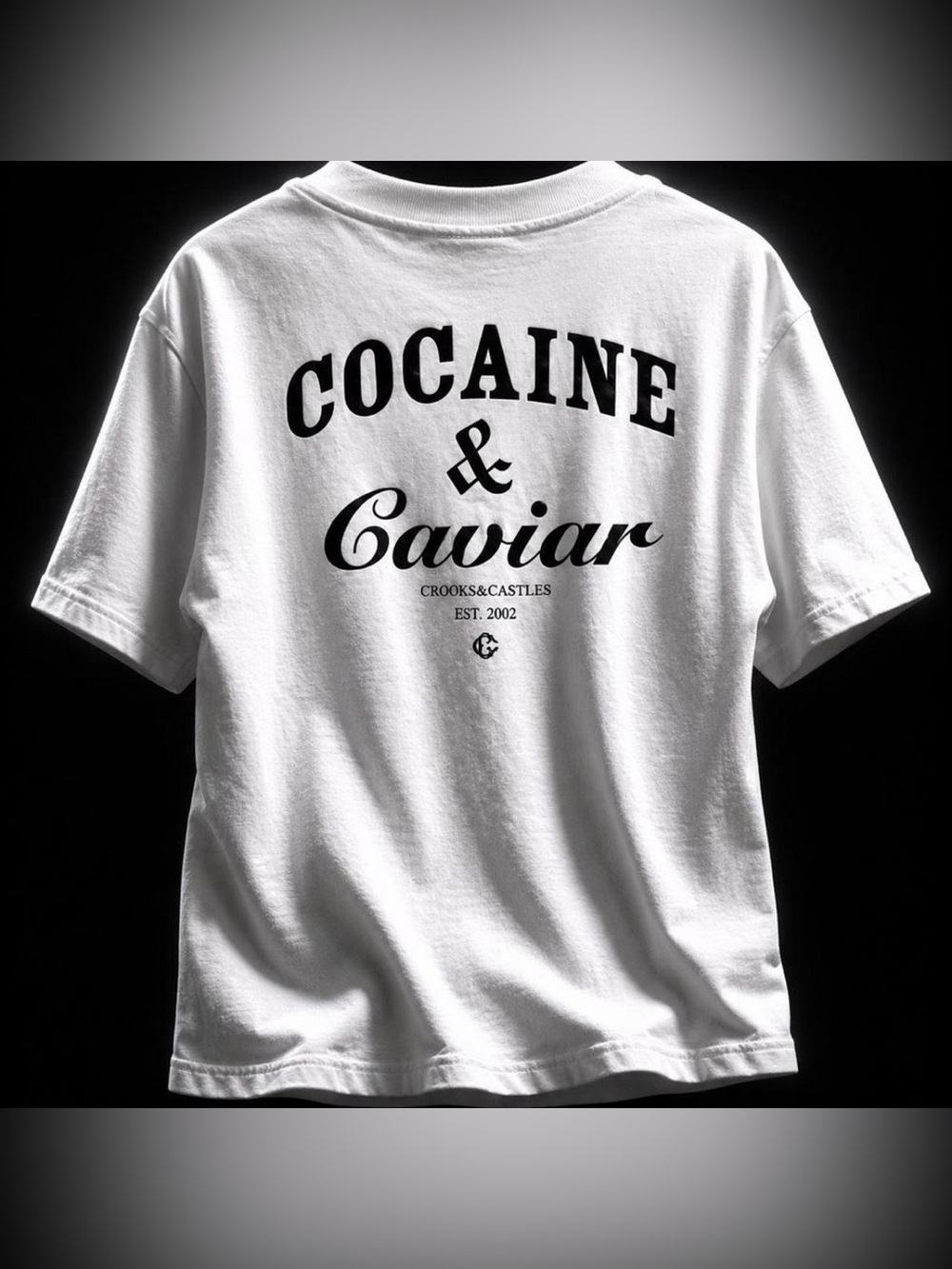 Crooks & Castles "Cocaine & Caviar"
White Baseball Jersey - Size S - Like New